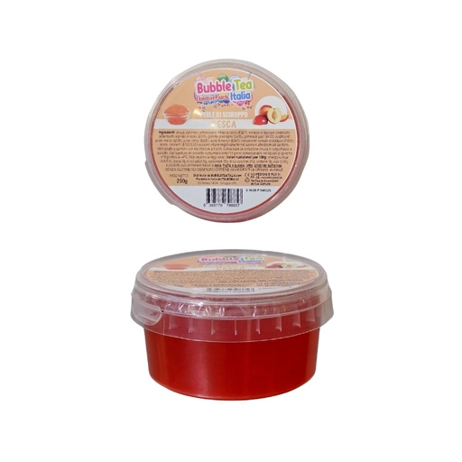 [00068141] BLACK COFFEE FRUIT PEARLS 250GR PEACH FLAVOUR P/BUBBLE TEA