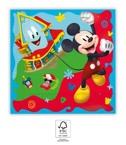 [00068333] MICKEY RTH SERVIETTES PAPIERS 33x33 cm 20 pcs