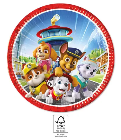 [00068351] PAW PATROL HERO ASSIETTES EN PAPIER 33CM 8pcs