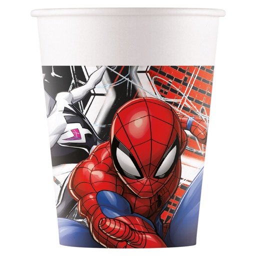 [00068361] SPIDERMAN CRIME FIGHT GOBELETS EN CARTON 200ML 8 pcs