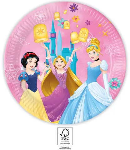 [00068370] PRINCESS LYS ASSIETTES EN PAPIER 33 cm 8 pcs
