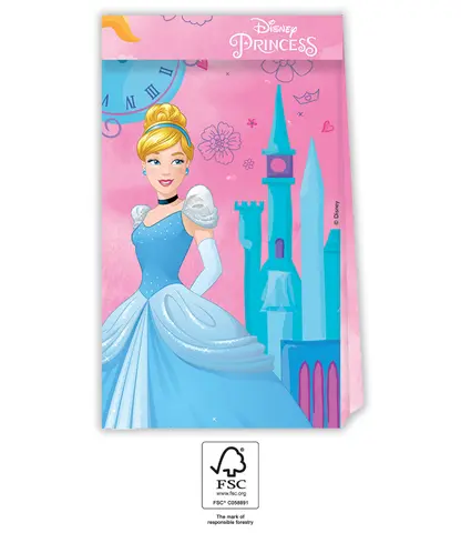 [00068373] *FDS*PRINCESS LYS SACHETS CADEAUX EN PAPIER 4pcs