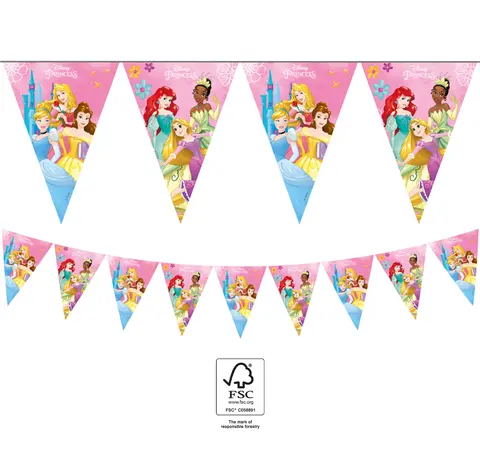 [00068375] PRINCESS LYS  GUIRLANDE DRAPEAUX 1pc