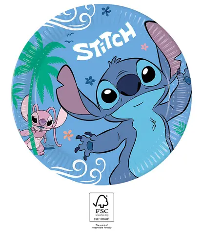 [00068398] STITCH ASSIETTES EN PAPIER 23CM 8pcs