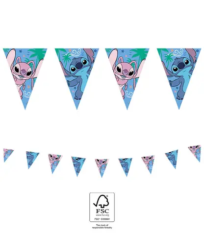 [00068403] STITCH GUIRLANDE DRAPEAUX 1pc