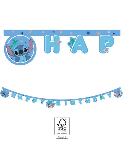 [00068404] STITCH FSC GUIRLANDE EN PAPIER