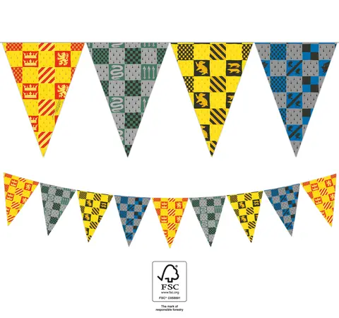 [00068441] HARRY POTTER GUIRLANDE DRAPEAUX TRIAN