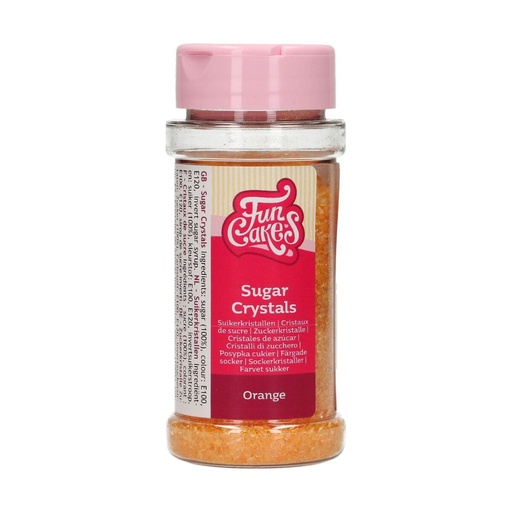 [00068815] FunCakes Cristaux de sucre fin Orange 80g