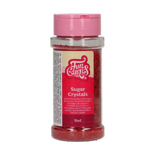 [00068817] FunCakes Cristaux de sucre fin Rouge 80g