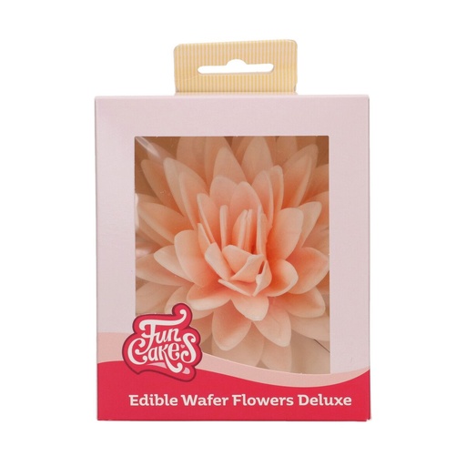 [00068853] FunCakes Wafer Flowers Orange Ombre Peony 12.5cm