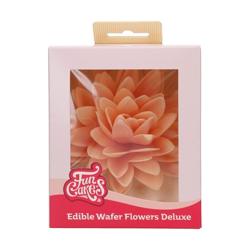 [00068855] FunCakes Wafer Flowers Orange Peony 12.5cm