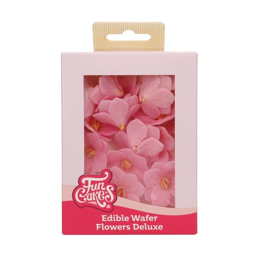 [00068860] FunCakes Wafer Flowers Small Pink Hydrangea 18 pcs