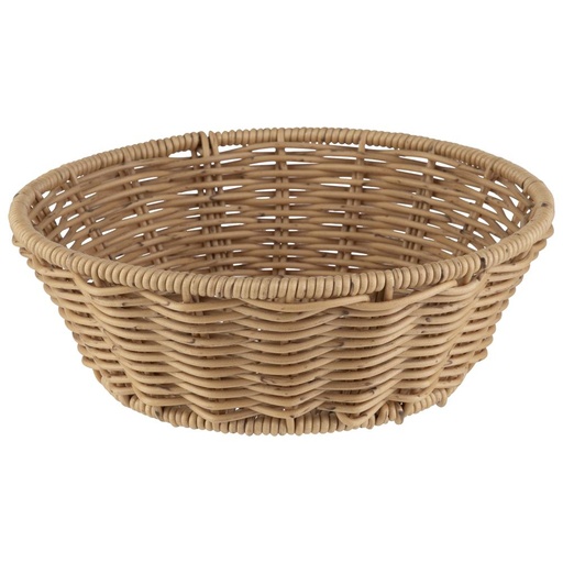 [00068893] APS BEIGE ROUND BREAD BASKET 20XH7CM PP REINFORCED STAINLESS STEEL - 40340 