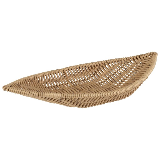 [00068897] APS CORBEILLE PAIN BEIGE OVALE PAGODE 30X15XH5CM PP RENFORCEE INOX - 40344