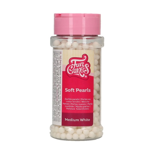 [00068956] FunCakes Soft Pearls Medium White 60 g