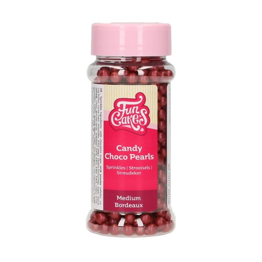 [00068958] *FDS*FunCakes Candy Choco Pearls Medium Bordeaux 80 g