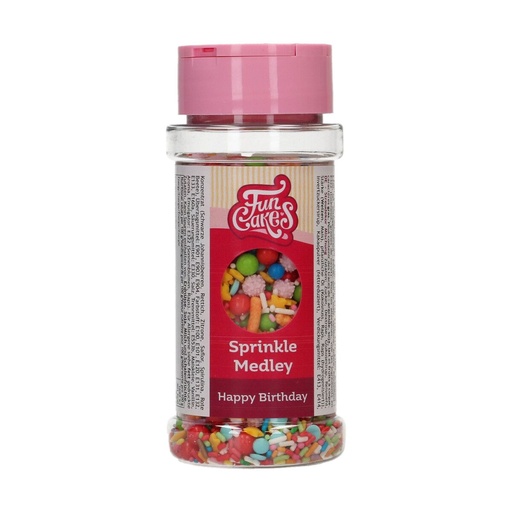 [00068970] FunCakes Sprinkle Medley - Happy Birthday 65g