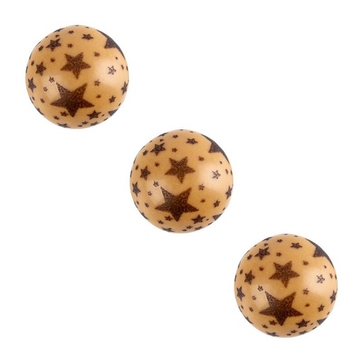 [00070296] 2015432 Ball caramel star 3D 2,2 cm 162pcs ***ON/ORDER***
