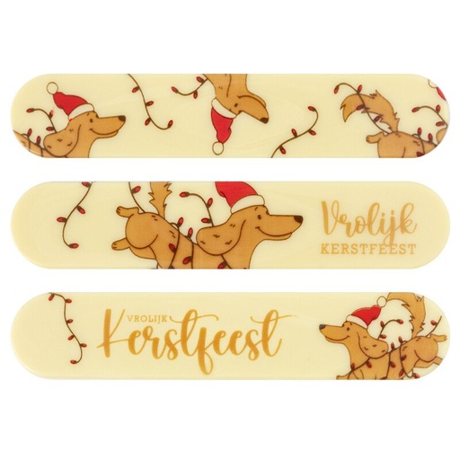 [00070311] 2015775 Eclair Vrolijk Kerstfeest 15x3 cm 35pcs ***ON/ORDER***