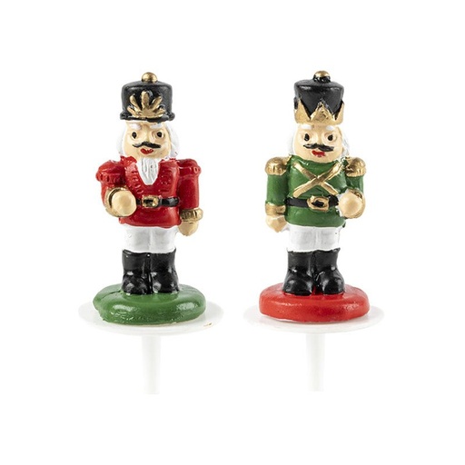 [00070337] 1015438 Notenkraker groen en rood 4 cm 64pcs ***OP/ORDER***