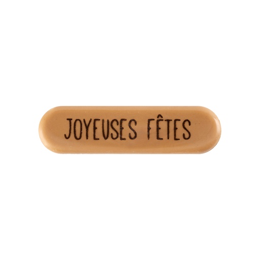 [00070345] 2015782 Plaquette Joyeuses fêtes 5,5x1,5 cm 160pcs ***S/CDE***