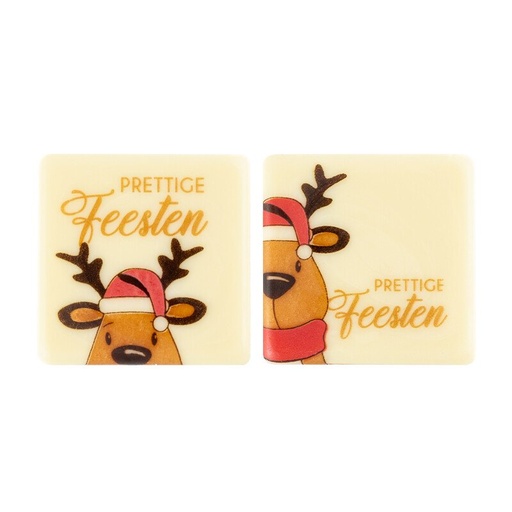 [00070352] 2015478 Plaquette Prettige Feesten Elan 3.8x3.8 cm 120pcs ***S/CDE***