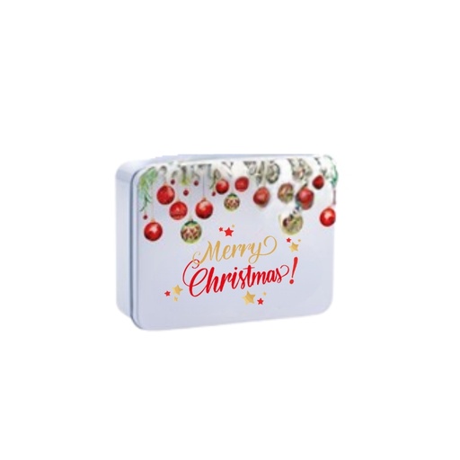 [00070653] WITTE DOOS "MERRY CHRISTMAS" 12,3X9,3H4CM FOST+ INBEGREPEN