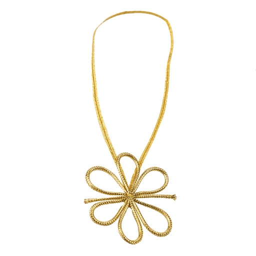 [00070660] ELASTIC RIBBON WITH GOLD FLOWER BOW Ø4.5/18CM 100PCS 