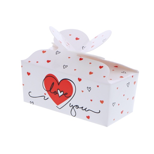 [00070664] BUTTERFLY BOX "LOVE" 2 PRALINES 7X3.5CM H3.5CM 100PCS