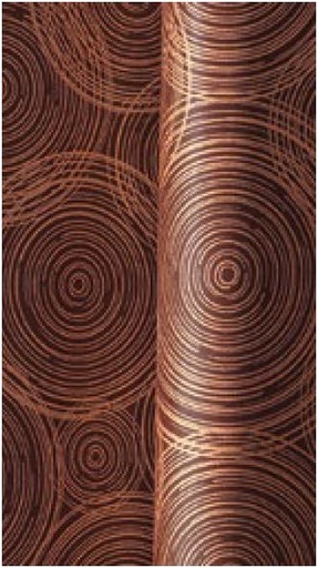 [00070762] 092105 PCB FEUILLE TRANSFERT RONDIN BRONZE 265X125MM 20 PCES