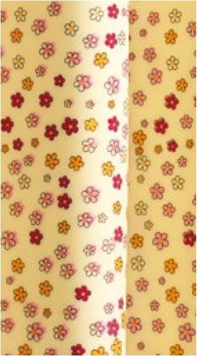 [00070764] 092107 PCB OVERDRACHTSBLAD GEKLEURD BLOEMPATROON 265X125MM 20 STUKS