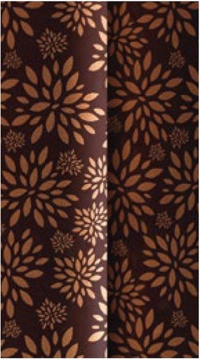 [00070771] 092114 PCB FEUILLE TRANSFERT BOUQUET BRONZE 265X125MM 20 PCES