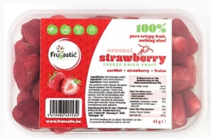 [00070828] FRAMBOISES LYOPHILISEES EN BARQUETTE DE 45G
