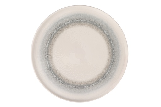 [00070939] PIOLI NEPTUNE PLATE 21CM WHITE/BLUE PORCELAIN - NE18AP21