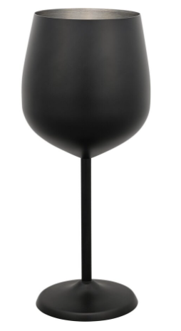[00070964] ROOFTOP SET DE 2 VERRES COCKTAIL 55CL NOIR/INOX - 17327