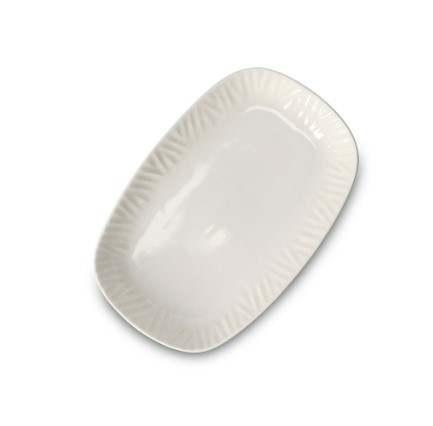 [00071012]  BONBISTRO VISTA WHITE PORCELAIN DISH 24.5X16CM - 743117 