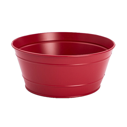 [00071049] COUPE EN ZINC ROUGE FONCE MAT DIAM 20CM HT 9 CM