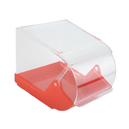 [00071093] STAPELBARE RODE PLASTIC SNOEPDOOS 23 X 14,5 CM H15CM