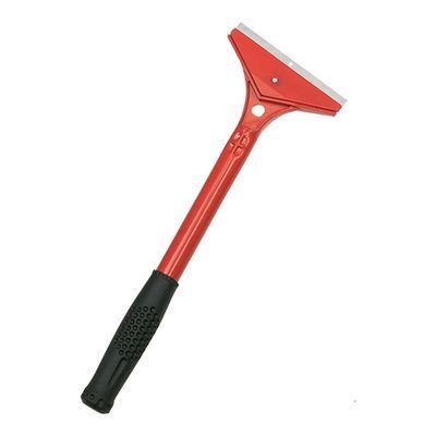 [57660557] GRATTOIR LISSE P/TAQUE-GRILL 30CM MANCHE ROUGE LAMES DE RECHANGE 57660301
