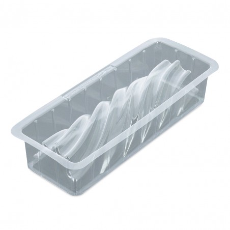 [00071125] BUB52A MOULE A BUCHE COURTE TORSADEE EN PVC 25X7X6CM 6PCES 