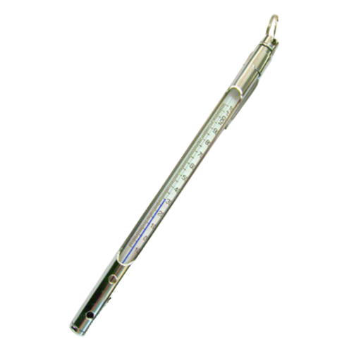 [00071132] ALLA FRANCE THERMOMETRE GAINE EN METAL ET VERRE DE -10° À +110°  TIGE Ø 7 MM