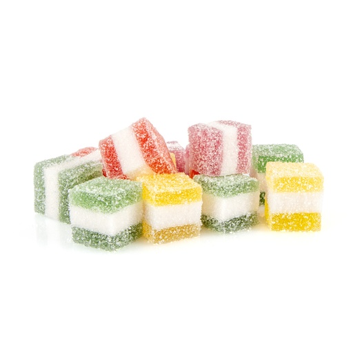[00071340] TRICOLORE JELLY BLOKJES GEMENGDE SELECTIE 200G