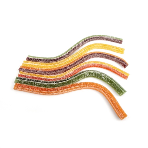 [00071341] MALLOWS TRICOLOUR JELLY STRIPS 29CM 200G