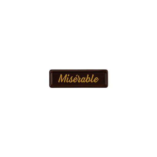 [00071349] *FF* 2002466 PLAQUETTE MISERABLE 3,8X1,2 CM 300PCS