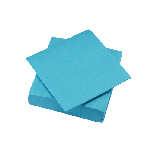[00071454] TASSINON NAPKINS TURQUOISE 38x38 CM 30PCS