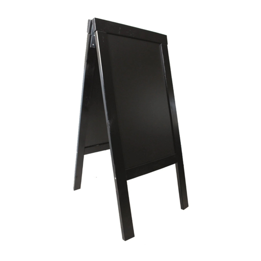 [00071497] PAVEMENT SIGN EASEL HARMONIE 56 x 115 CM MATTE BLACK-STAINED WOOD