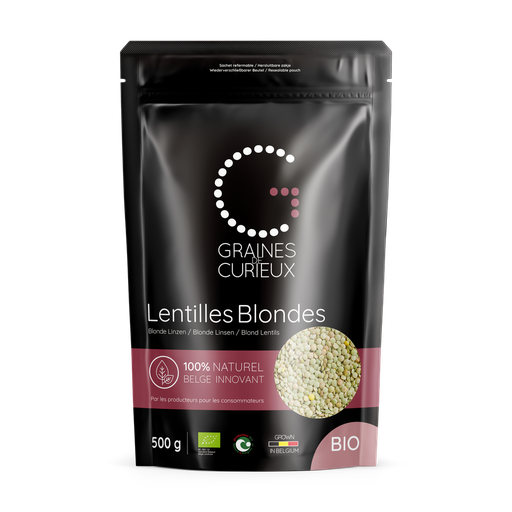 [00071610] ORGANIC BLOND LENTILS 500GR