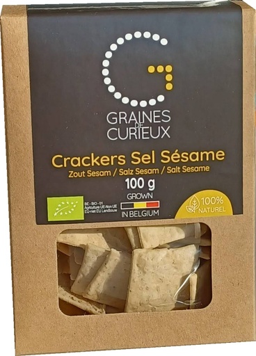 [00071617] ORGANIC SALT & SESAME CRACKERS 100GR