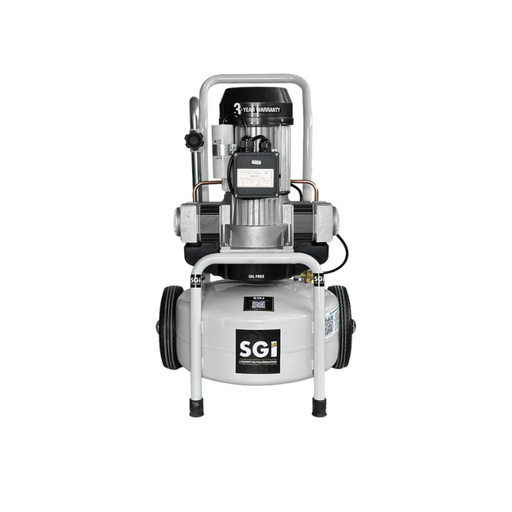 [00071648] SGI BREVA COMPRESSOR 24L - FOOD-GRADE TANK SINGLE-PHASE + 2 WHEELS AND CARRY HANDLE