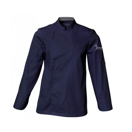 [00071658] SNV COOKIE JACKET NAVY BLUE SIZE 2 "M" COTTON LOGO BRUYERRE
